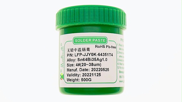 Lead-free medium-temperature solder paste