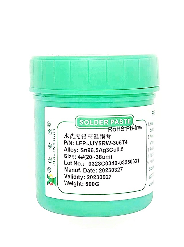 Washed solder paste