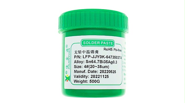 Lead-free medium-temperature solder paste