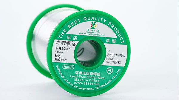 Nickel-chromium plated environmentally friendly lead-free solder wire