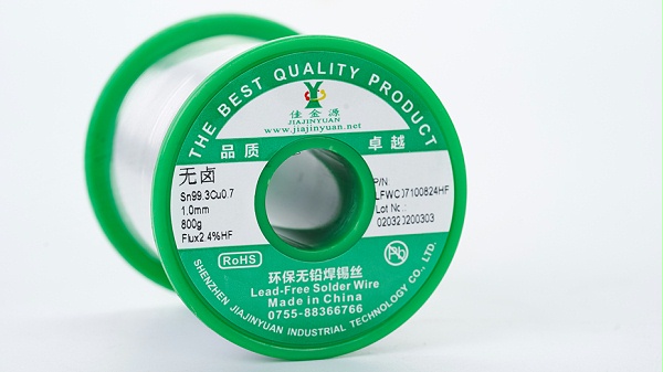 Halogen-free, environmentally friendly and lead-free solder wire