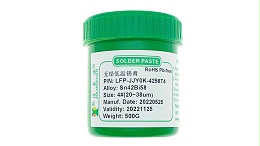 What are the characteristics of solder paste containing the metal element "bismuth"?