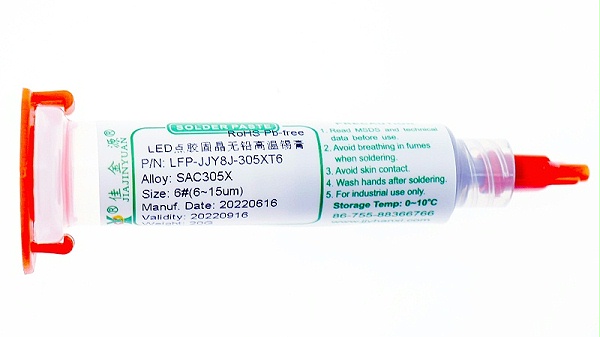 Dispensing lead-free high-temperature solder paste