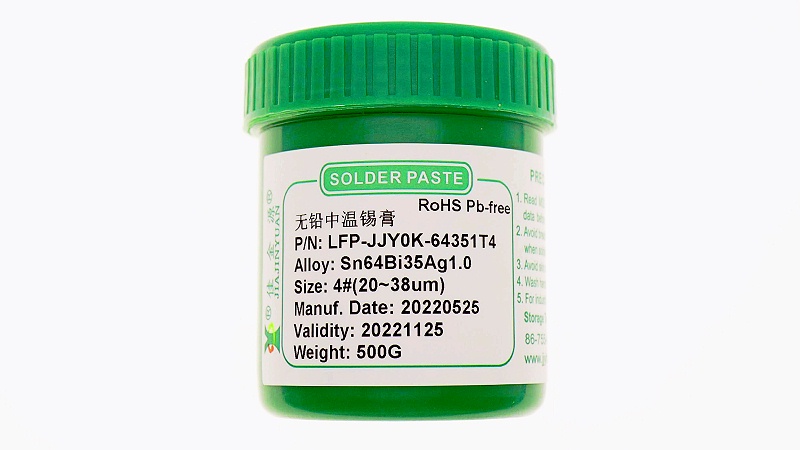 Lead-free medium-temperature solder paste