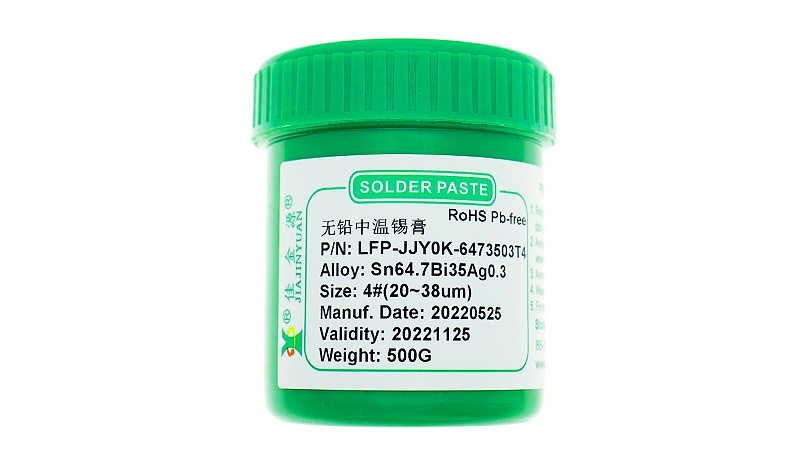 Lead-free medium-temperature solder paste