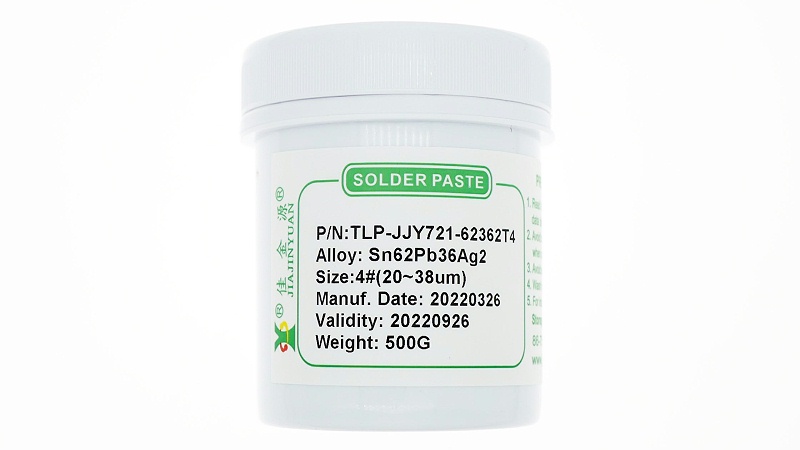 There is lead solder paste