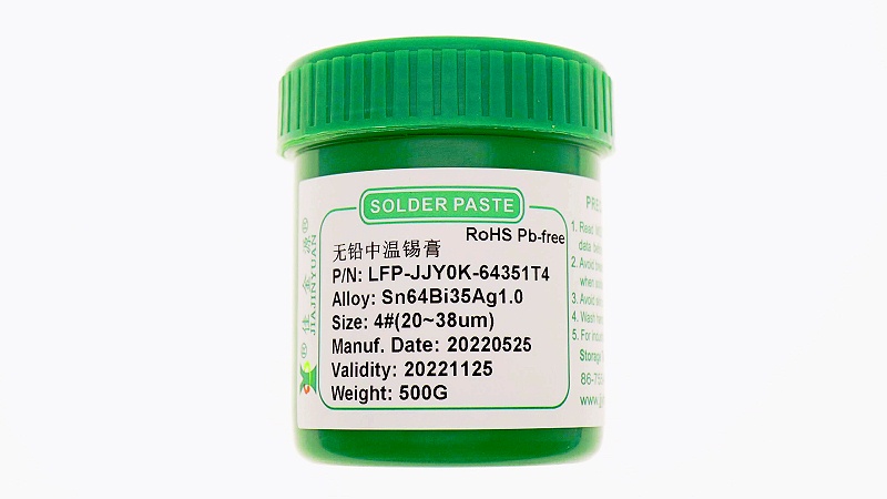 Lead-free medium-temperature solder paste