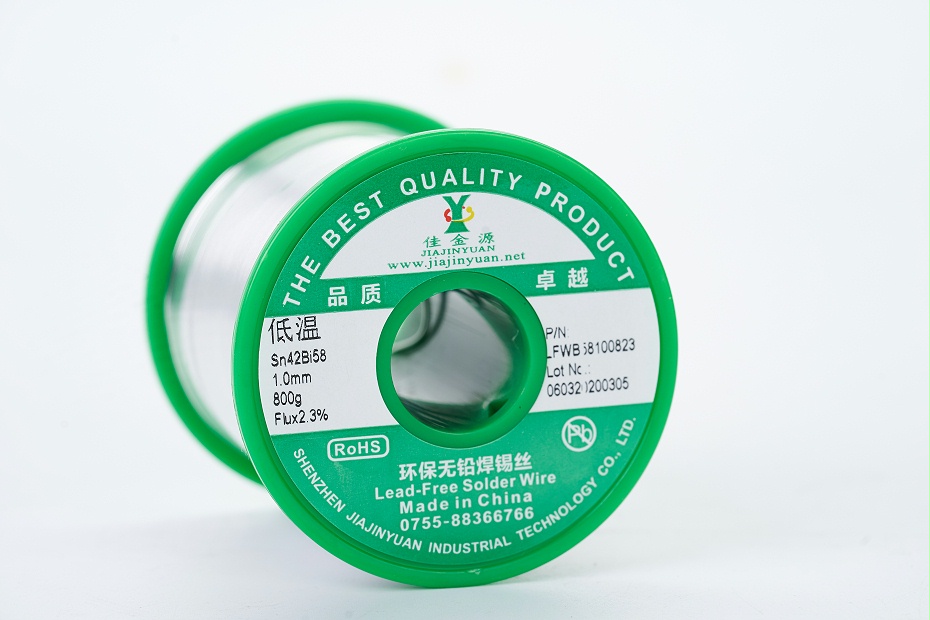 Low-temperature, environmentally friendly lead-free solder wire