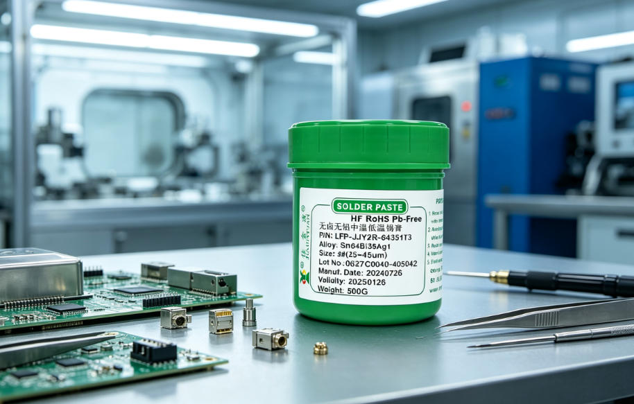 Product Advantages of LFP-2R Series Halogen-Free and Lead-Free Medium-Low Temperature Solder Paste