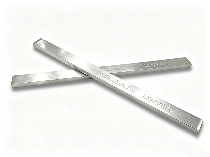 Sn99.3Cu0.7 (Ni0.04-0.07, Ge0.008-0.01) Lead-Free Solder Bar